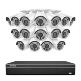 16 Channel 5MP PoE Security Camera System, 4K NVR & 5MP Outdoor PoE IP Cameras, ONVIF Supported, H.265, Audio Recording, Human/Vehicle Detection